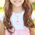 Cute Airtag Necklace Holder for Kids Girls, 2 Pack Love Heart and Rainbow Case Cover for Apple Airtag......
