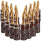 Speaker Connector Banana Plugs - 24K Gold Plated Brass 4mm Plug (12 Pairs/24 pcs)...