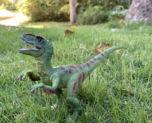 Gemini&Genius Velociraptor Dinosaur Toy for Kids, Velociraptor with Moveable Jaw and Hands, Detail Raptor Action Figure Toy Gift and Dinos World C...