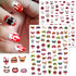 Terror Halloween Nail Art Stickers Decals Pumpkin Mouth Nail Decals 3D Self-Adhesive Skull Clown Face Nail Supplies Bat Spider Web Design Nail Art...