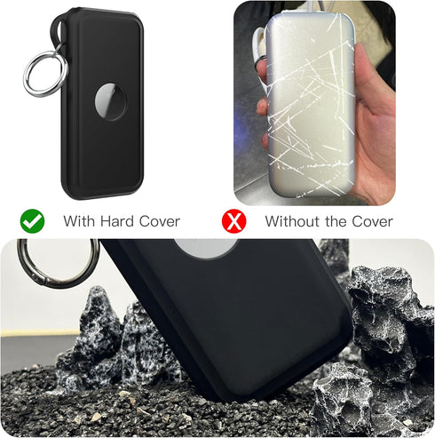 Protective case for Apple Vision Pro Battery, Anti-Scratch Silicone Cable-Holder for Power Bank Acceeessoriees (Black)...