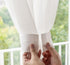 Aquazolax Rod Pocket White Sheer Curtains 72 inches Long Light Filtering Voile Curtain for French/Front Doors/Open Closet (25" Wide, 1 Panel in Wh...