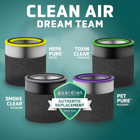 GermGuardian FLT15CB4 Genuine Carbon Filter Replacements for AirSafe Series and AC151 Air Purifier, 4-Pack...