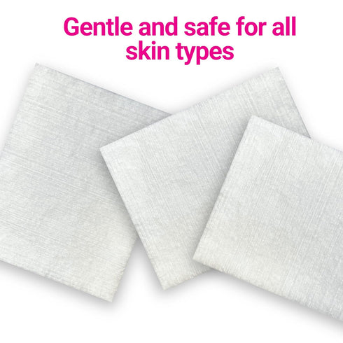 Swisspers Premium Facial Cleansing Pad, 100% Cotton, Ultra Soft, Extra Large, 50 White Pads per Reclosable Bag, 3 Bags (150 Pads Total)...