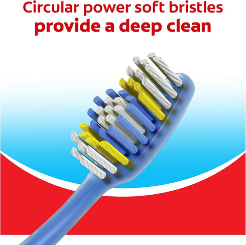 Colgate Extra Clean Toothbrush, Soft Toothbrush for Adults, 6 Count (Pack of 1)...