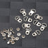 100 Sets Shoelace Hooks, Shoe Boot Laces Hooks Metal Stud Fasteners D Ring Eyelet Buckles with Rivets for Hiking Boots Repair Leather Boot Shoes...
