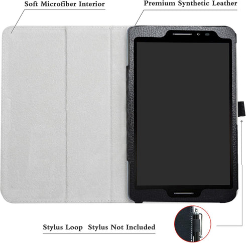 AT&T Trek 2 HD Case (Model 6461A),Mama Mouth PU Leather Folio 2-Folding Stand Cover with Stylus Holder for 8" ZTE Trek 2 HD K88 /ZPad 8 K81 Androi...