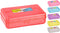 Enday Plastic Pencil Box with Snap Closure Lids Red, Small Utility Storage Crayon School and Office Supplies Case Organizer, Also Available in Gli...