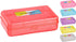Enday Plastic Pencil Box with Snap Closure Lids Red, Small Utility Storage Crayon School and Office Supplies Case Organizer, Also Available in Gli...