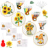 4 Set Embroidery Kit for Beginners Sunflower Adults Cross Cloth DIY Needlepoint Kit with Floral Gnome Stamped Patterns, Instructions, Embroidery H...