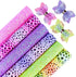 10pcs Colorful Rainbow Leopard Printed Faux Leather Sheets 8x12 inch Shiny Candy Color Glow in The Dark Chunky Glitter Girl Fabric for Bows (Rainb...
