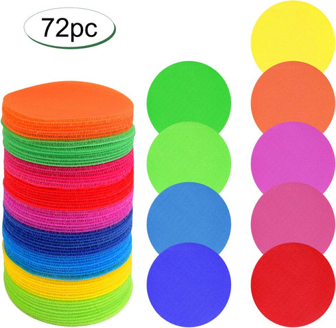 TUPARKA 72 Pack Spot Markers Floor Spots 4 Inch spot Markers for Classroom Preschool and Kindergarten...