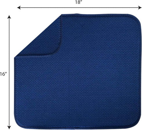 Dish Mat Absorbent, Reversible, Microfiber,Dish Drying Mat for Kitchen,Machine Washable Farmhouse Dishes Drainer/Rack for Countertop Fast Drying, ...