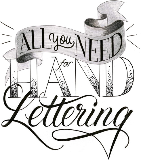 Faber-Castell Pitt Artist Pen Hand Lettering For Beginners Set - Hand Lettering 101 with 7 Pitt Lettering Pens...