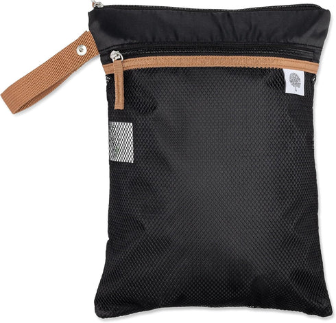 Parker Baby Cloth Diaper Wet Dry Bag - Waterproof Reusable Bag with Mesh Organizer and Zippered Pocket | Stylish, Machine-Washable, Convenient Han...
