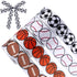 MTLEE 4 Rolls Basketball Football Baseball Sport Ribbon Brown White Wired Edge Ribbon Grosgrain Ribbon Polyester Burlap Ribbon for Party Wrapping ...