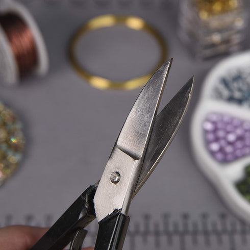 The Beadsmith Metal Plate Shears – 7 inches (178mm) – Steel Blades – Comfort Grip with Single-Leaf Spring Handle – Tool for Cutting Stamping Blank...