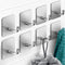 Adhesive Hooks Heavy Duty Stick on Wall No Damage Towel Hooks Sticky Hooks for Hanging Bathroom Kitchen Home 8 Packs Stainless Steel Waterproof Br...