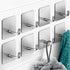 Adhesive Hooks Heavy Duty Stick on Wall No Damage Towel Hooks Sticky Hooks for Hanging Bathroom Kitchen Home 8 Packs Stainless Steel Waterproof Br...