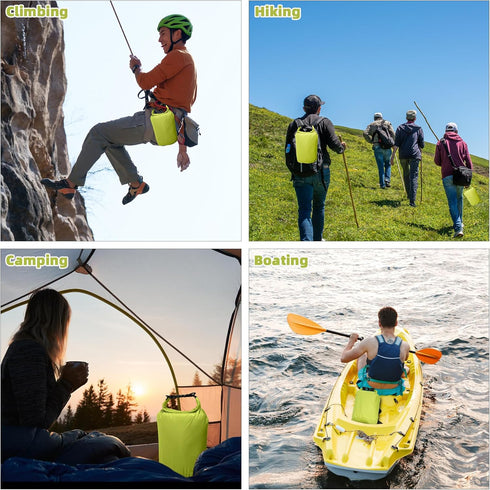 Desoto Waterproof Dry Bag - Roll Top Waterproof Backpack Sack Keeps Gear Dry, PU5000mm, for Kayaking,Boating, Hiking, Camping (Green, 20L)...