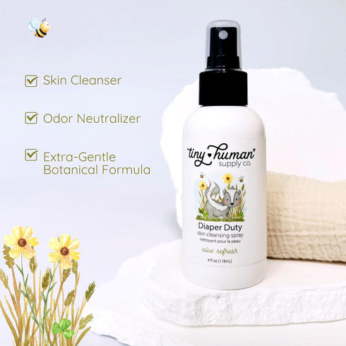 Diaper Duty Diaper Area Wash 4oz (2 Pack), Orange Blossom & Aloe, Gentle Cleansing Spray for Cloth Diapers, Calming & Soothing...