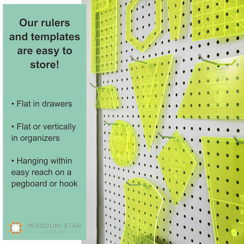 Acrylic Quilting Ruler, 2.5'' x 15'' | Long Ruler for Sewing, Measuring and Cutting Quilt Fabric | Straight Edge Tool for Layer Cakes, Charm Pack ...