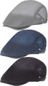Geyoga 3 Pieces Mesh Newsboy Cap Mesh Breathable Summer Cap Adjustable Newsboy Beret Cap Cabbie Flat Cap...