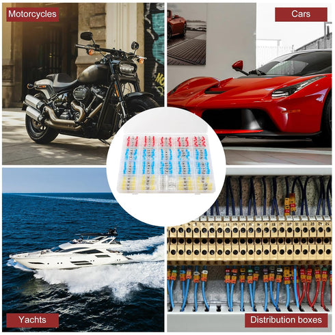 300pcs Solder Stick Seal Wire Connectors, 4 Sizes Butt Connectors Kit Solderstick Waterproof Electrical Wire Terminals Sleeves Heat Shrink Insulat...