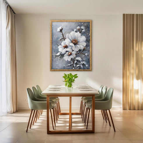 Posterizer 1 pcs-dainty flowers in nature -oil painting style-15-Floral & Botanical Art-Landscape & Nature Art-Living Room Bedroom Decor- unframed...