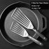 2 Pack Fish Spatula Turner, Stainless Steel Slotted Spatulas for Flipping, Turning, Frying & Grilling, 3"x6"+4"x8" Metal Slotted Spatulas, Wooden ...