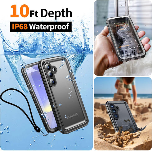 Cozycase for Samsung Galaxy S24 Waterproof Case - 360 Heavy Duty Full Body Protection/Shockproof/Dustproof/Double/Front and Back/IP68/S 24 Protect...