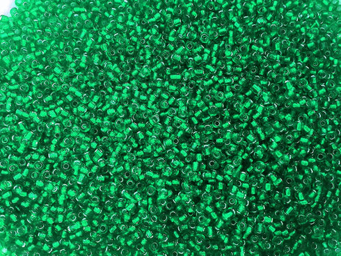 Seed Beads Size:11/0 50 gr / 1.76 oz (Emerald Green Silver Lined)...