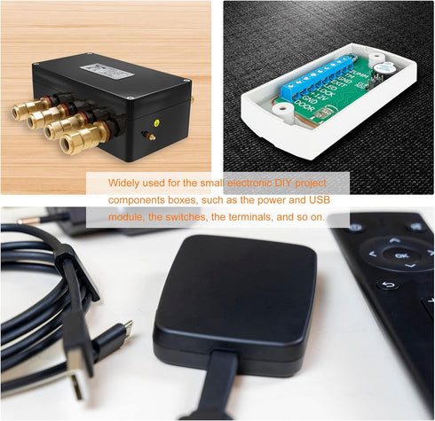 MECCANIXITY Waterproof Junction Box 125x80x32mm ABS for Electrical Project Black...