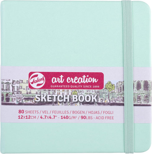 Talens Art Creation Sketch Book, Fresh Mint, 4.7 x 4.7, 80 Sheets (9314034M)...
