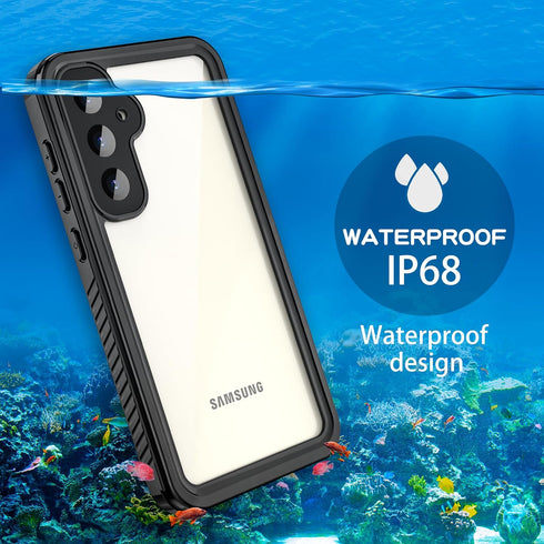 Clear Case for Samsung Galaxy S23 FE Case Waterproof Heavy Duty Full Body Protective with Built-in Screen Protector Dustproof Shockproof Phone Cas...