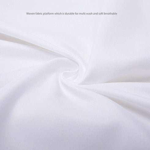 CaSaJa Classic Microfiber Crib Skirt with 2 Pleated Workmanship, Soft Breathable Dust Ruffle Fits Standard Crib and Toddler Bed, Pure White Color ...