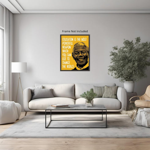 Posterizer 1 pcs-education is the most powerful weapon-Nelson Mandela quote-Teachers & Classrooms-Motivational & Inspirational Art- UNFRAMED Wall ...