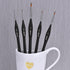 Detail Paint Brushes Set Artist Paint Brushes Painting Supplies for Art Watercolor Acrylics Oil, 5 Pieces (Black)...