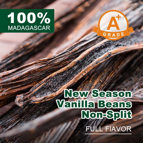 TALCUFON 12 Madagascar Origin Vanilla Beans Grade A Whole Vanilla Pods for Vanilla Extract and Baking...
