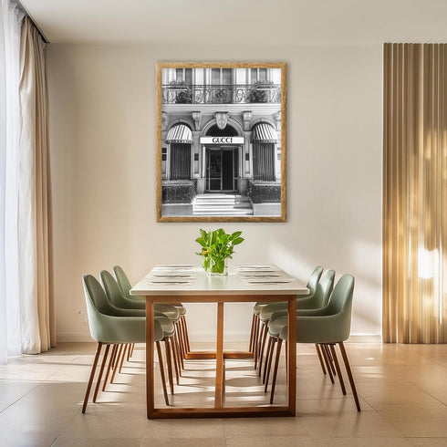 Posterizer 1 pcs-black and white luxury fashion store front 1-Photography Art-Retro Art- Gift for Women, Fashionistas, Designer Fashion Fans- unfr...