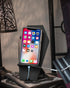 Unique Coffin Cell Phone Stand with Cool Engraved Skeleton for Halloween Goth Office Desk Accessories Supplies - Spooky Phone Holder for iPhone Ip...