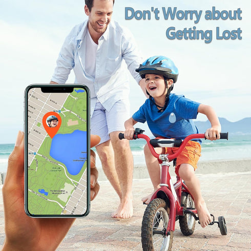2 Pack Waterproof AirTag Holder for Kids Hidden, Anti-Removal GPS Tracker Case Compatible with Apple Airtag, Anti-Lost Silicone Protective Case wi...
