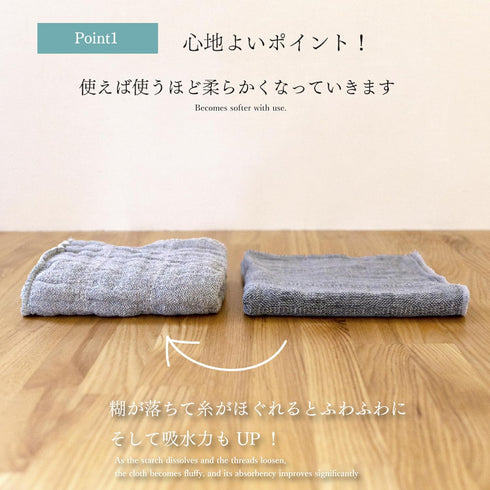 IPPINKA Nawrap Binchotan Dishcloth, Naturally Anti-Odor, 6 Ply, Absorbent and Durable, 13.5 x 13.5 in - Purple x Charcoal...