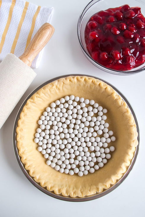 Fox Run Ceramic Pie Crust Baking Weights, 8.8-Ounce, Glass Storage Jar Included...