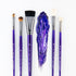 Royal & Langnickel Moderna, 5pc Scruffy Variety Brush Set for All Painting Mediums, Includes - Scruffy, Mop, Angular & Fan Brushes Purple...