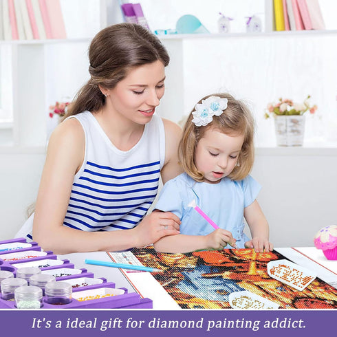 Diamond Painting Accessories Tray Organizer, Art Painting Beads Sorting Storage containers, Diamond Art Tools Kits for Glitter Rhinestones/5D Diam...