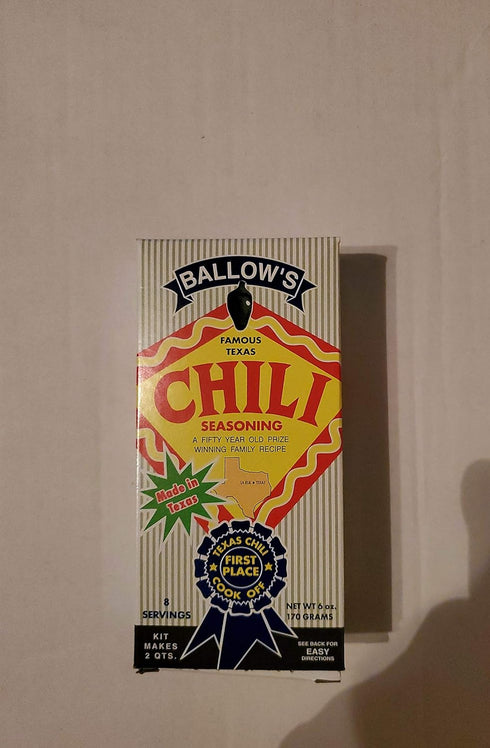 Ballow's Famous Texas Chili Seasoning 1pk...