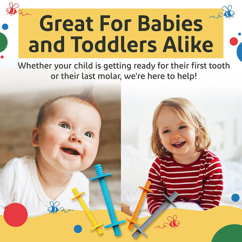 Hollow Teething Tubes - Baby Teething Toys for Babies 0-6 Months, Teething Toys for Babies 6-12 Months - Baby Teether, Teething Straws, Teething S...