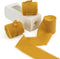 MEEDEE Chiffon Ribbon 2 Inch Frayed Ribbon Ginger Chiffon Ribbon Fringe Chiffon Silk Ribbon for Crafts Yellow Chiffon Ribbon for Gift Wrapping Wed...