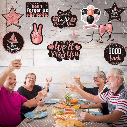 Outus 30 Pieces We Will Miss You Going Away Farewell Banner Decoration Farewell Party 2025, Good Luck Decorations for Coworker Glitter for Retirem...